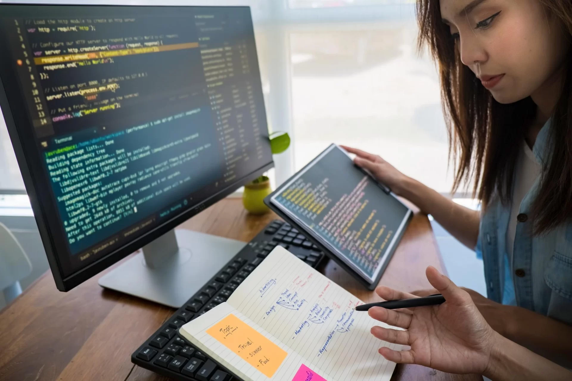 développe une application web